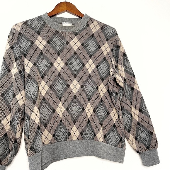 Bonworth Vintage Y2K women diamond plaid pullover sweater size S/M - Picture 2 of 7